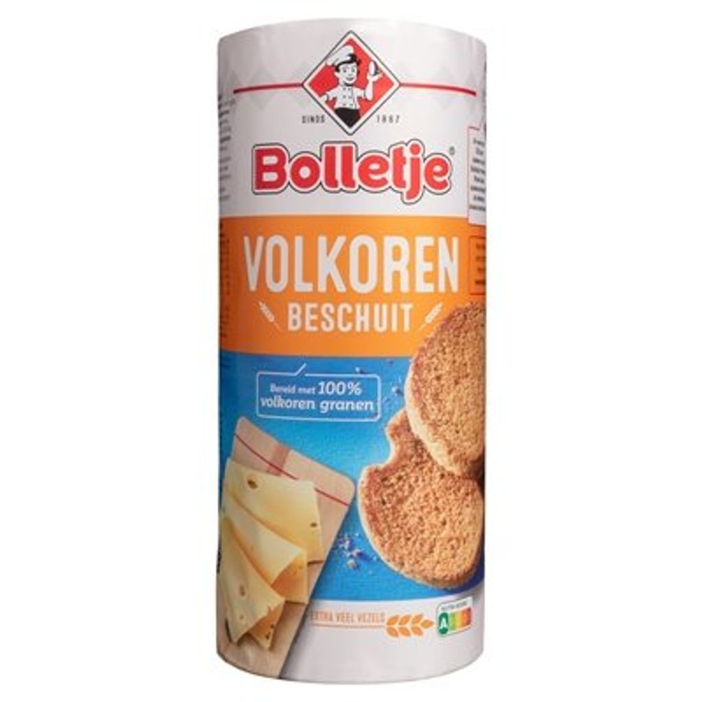 Bolletje Volkoren Beschuit, Zwieback, Käse, Gerste, Gluten, Produktbild 