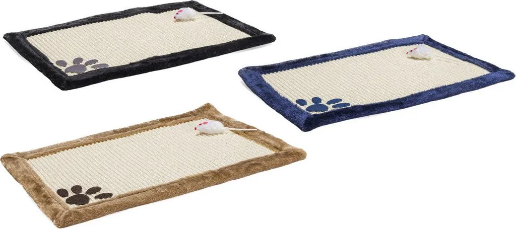 Beeztees Rustle Tappeto Tiragraffi per Gatti 48x31 cm - Colori Assortiti