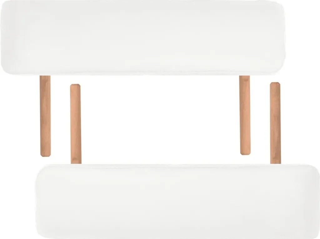 Table de massage blanche 10 cm d'épaisseur pliable à 2 zones - 11