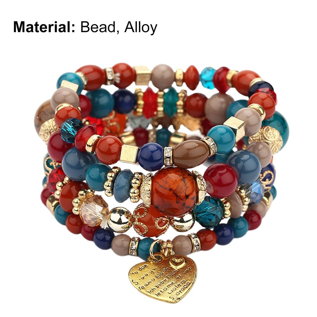 Damen-Armband, Herz-Anhänger, Perlenschmuck, leichtes, elegantes Armband für Partys-8