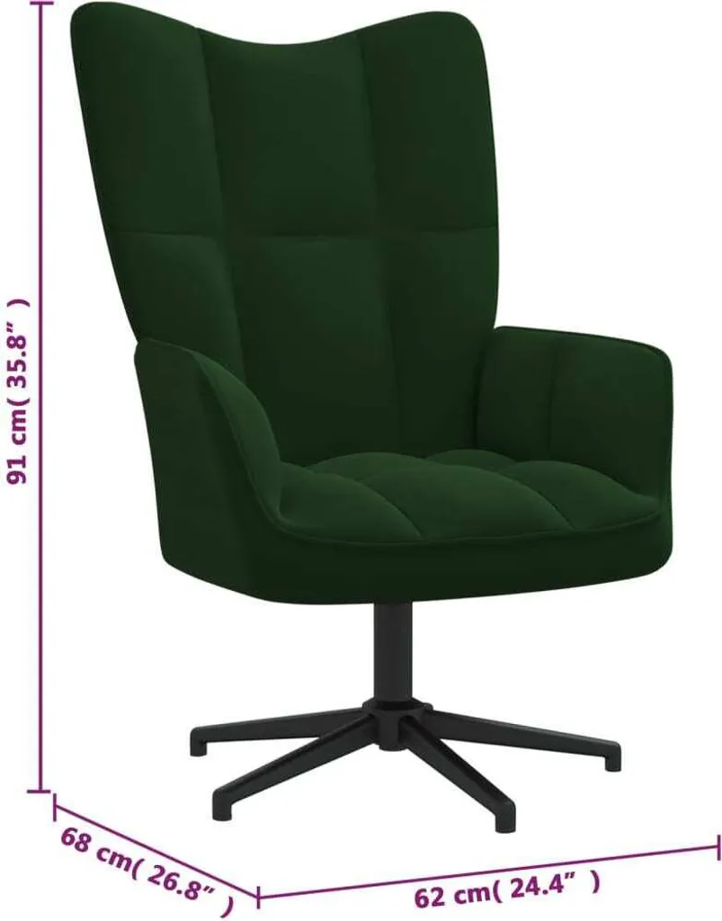 Offerta Poltrona Relax Velluto Verde vidaXL - Qualità e Prezzo - 13