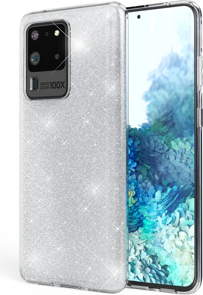 Cover Argento Glitter NALIA Samsung S20 Ultra | Accessorio Must-Have