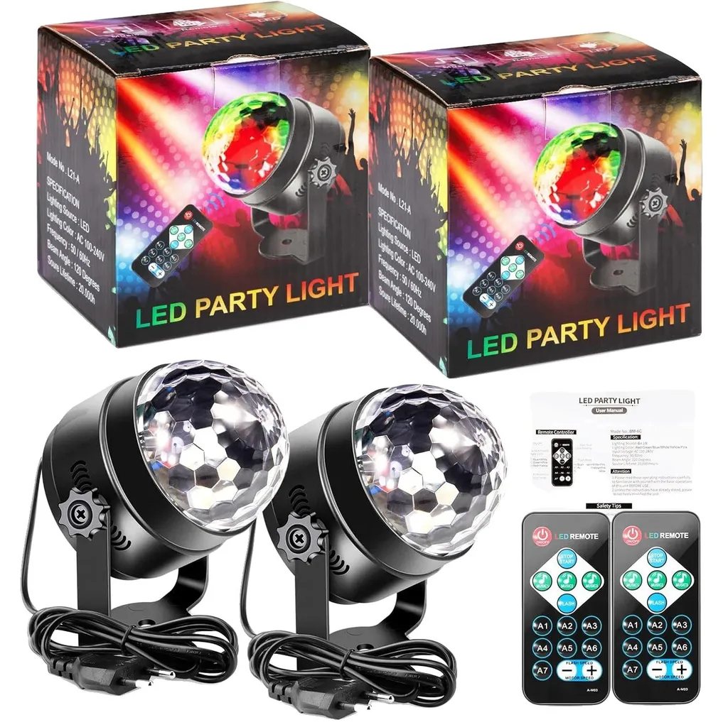 Boule Disco Éclairage RGB avec Télécommande et Prise EU Modèle D-20