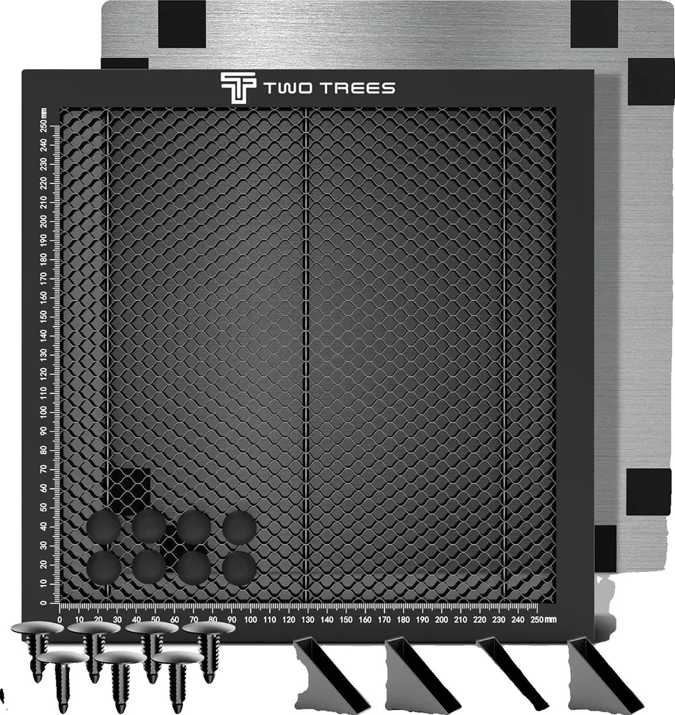 Lit de travail alvéolaire en aluminium pour graveur laser CO2 300x300mm