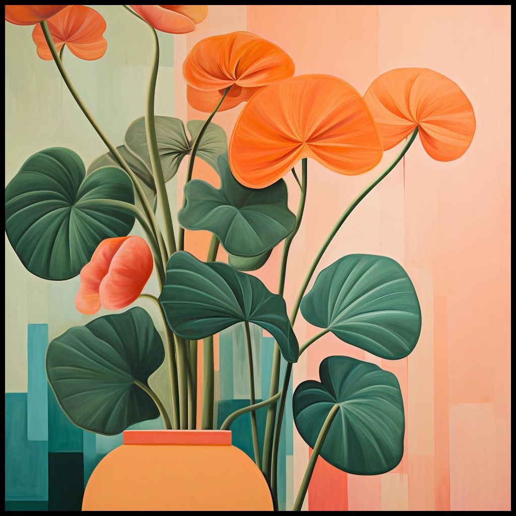 Plakat 100x100cm Blumenharmonie