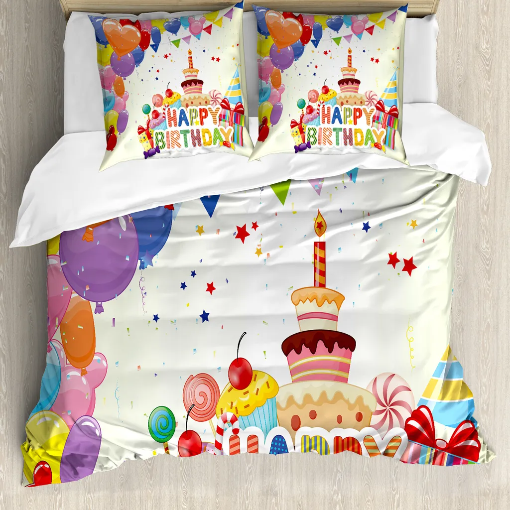 Copripiumino Aesthetic ABAKUHAUS Cupcake e Cuori 155x220 Anallergico