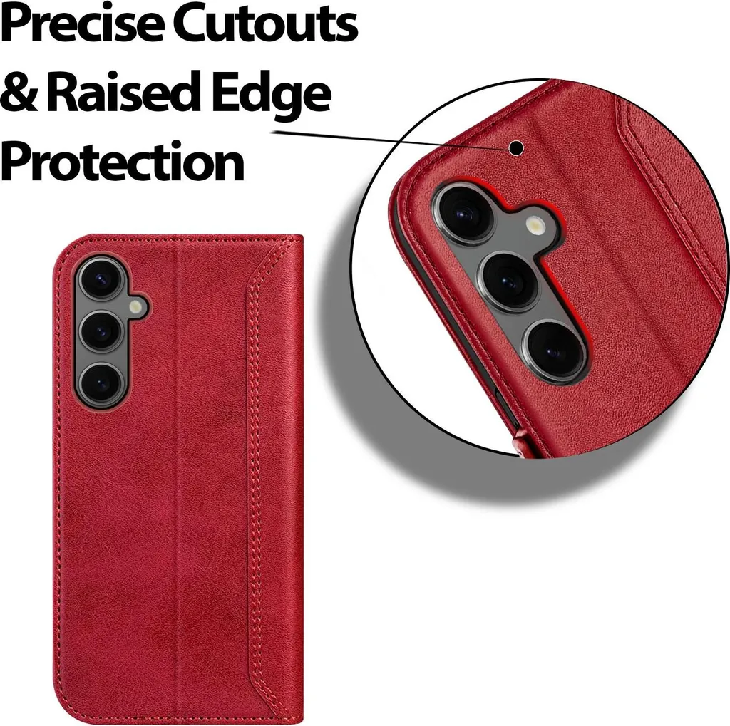 Custodia Flip per Samsung Galaxy A35 5G - Cover a Libro Rossa Antiurto - 6