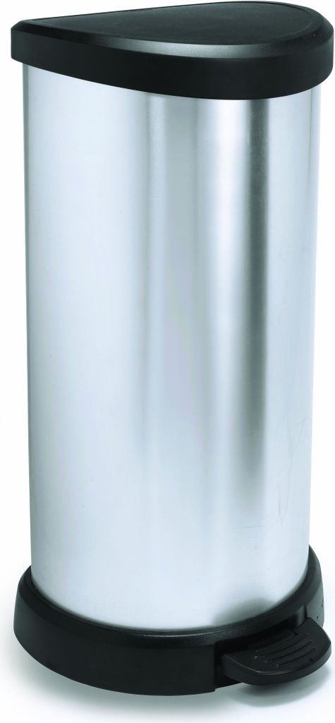 Curver DECOBIN Mülleimer 40.0 l silbermetallic