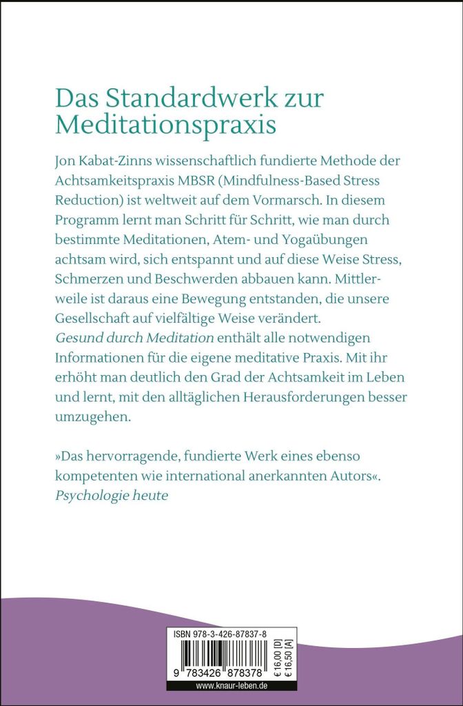 Gesund durch Meditation
