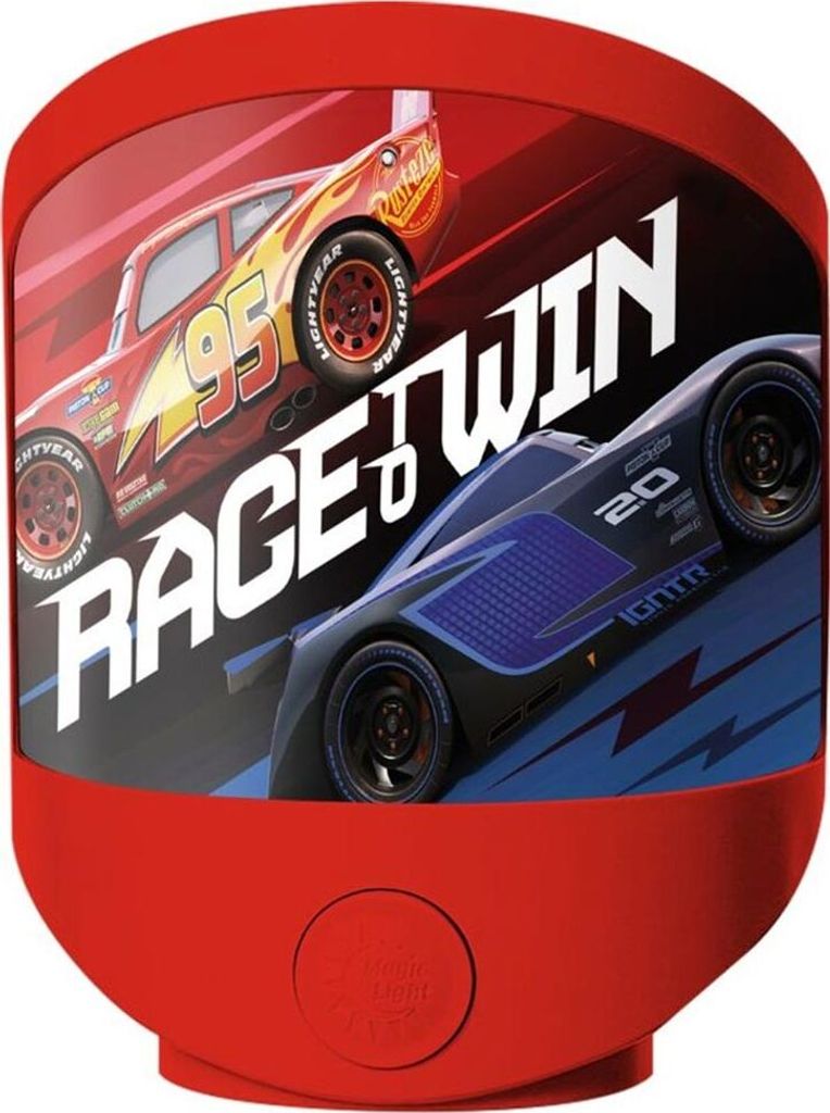 LED Nachtlicht Nachtlampe Cars Race to Win Rot Kaltweiß für Produktbild 