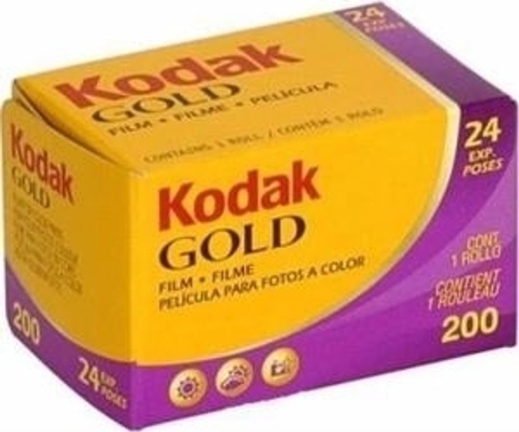 A box of Kodak Gold 200 film.