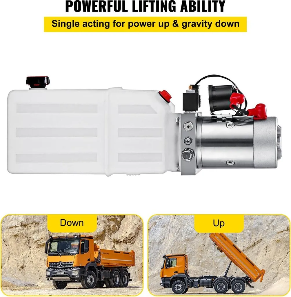 Pompe hydraulique 12V 6L : la solution pour benne basculante défectueuse
