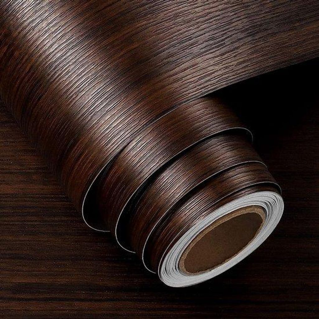 Unyqoos dunkelbraune selbstklebende Holzfolie für verschiedene Anwendungen