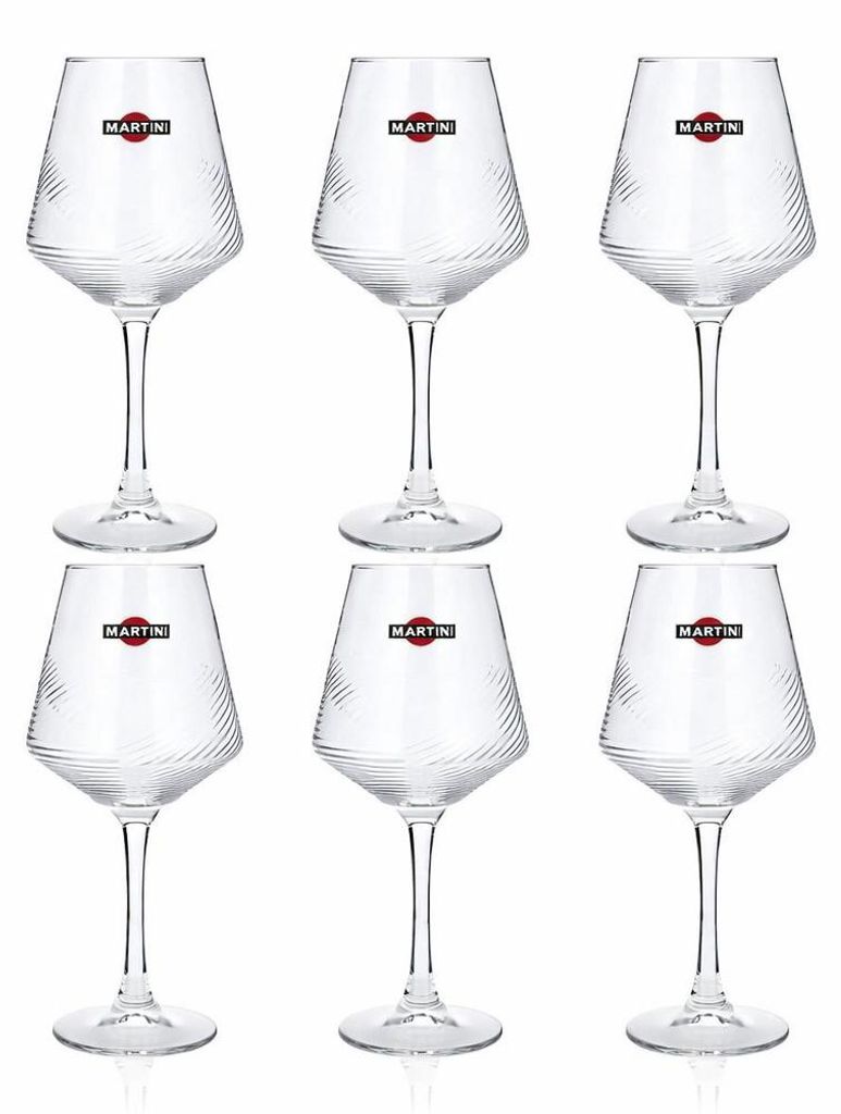 Martini Weingläser mit Riffelung 6er Set - 6x Original Produktbild 