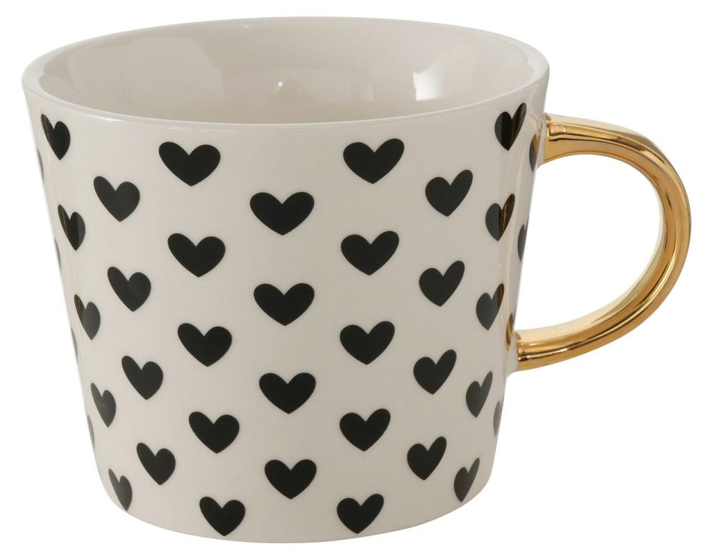 Porcelánový hrnek se zlatým uchem, FAYETTE, 310 ml Obrázek produktu 