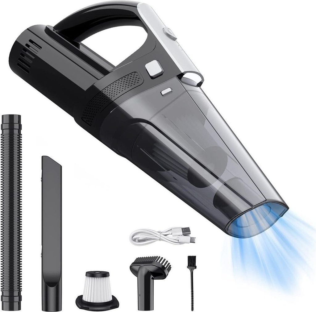 Handstaubsauger Autostaubsauger, kabelloser 3-in-1-Autostaubsauger mit LED-Licht