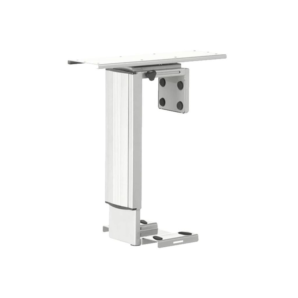 Untergehängte Computerhalterung verstellbare Halterung unter den Schreibtisch WEISS robust
