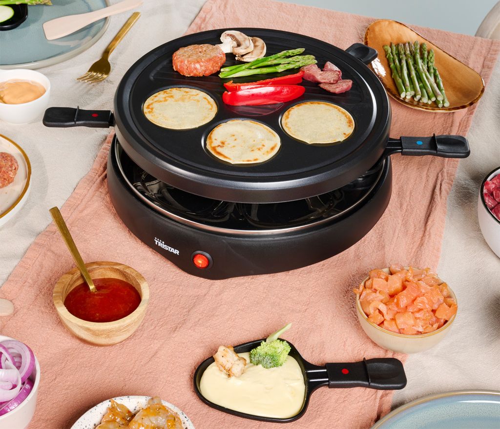 Tristar 6-Personen-Raclette-Grill 800 W 29 cm Schwarz Produktbild 