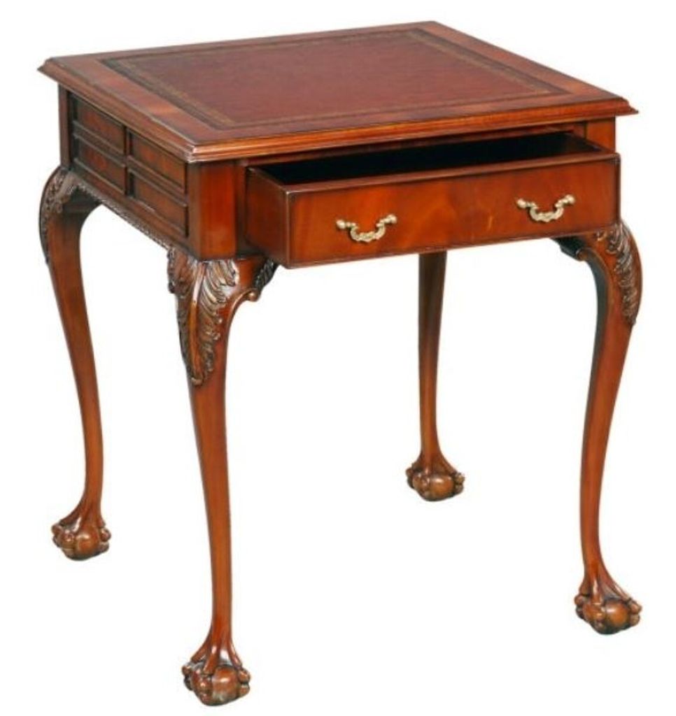 Casa Padrino Luxus Barock Mahagoni Beistelltisch Rotbraun / Braun 56 x 56 x H. 66 cm - Barock & Jugendstil Wohnzimmermöbel