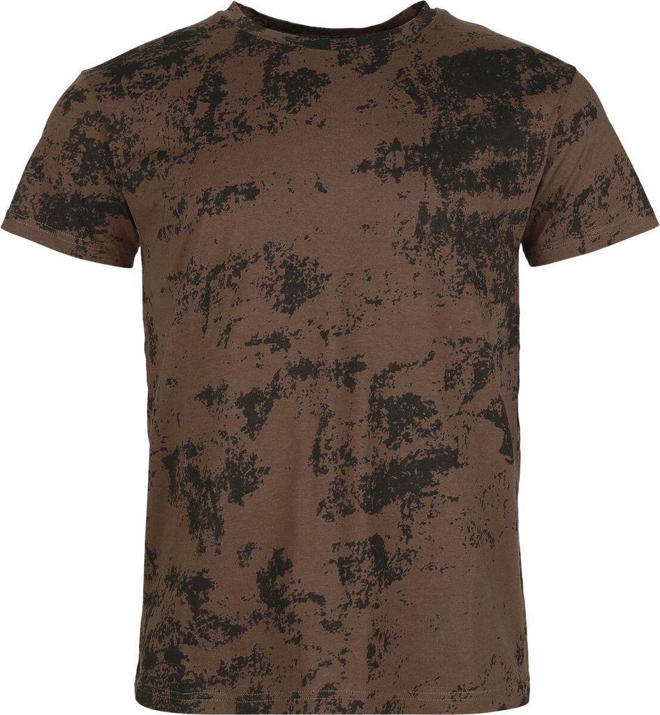 Black Premium by EMP Herren braunes T-Shirt mit Allover-Print S