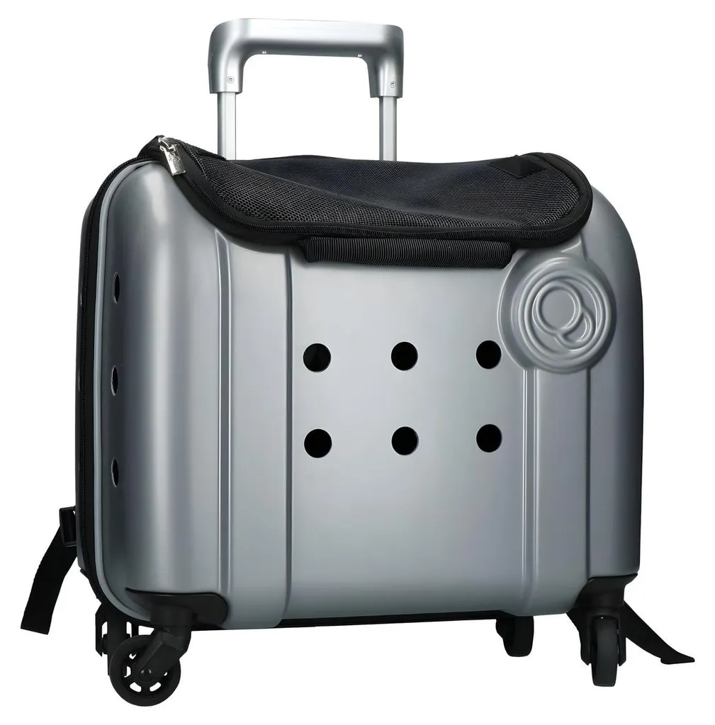 Poussette de transport pour chien et chat London - Trolley compact bleu
