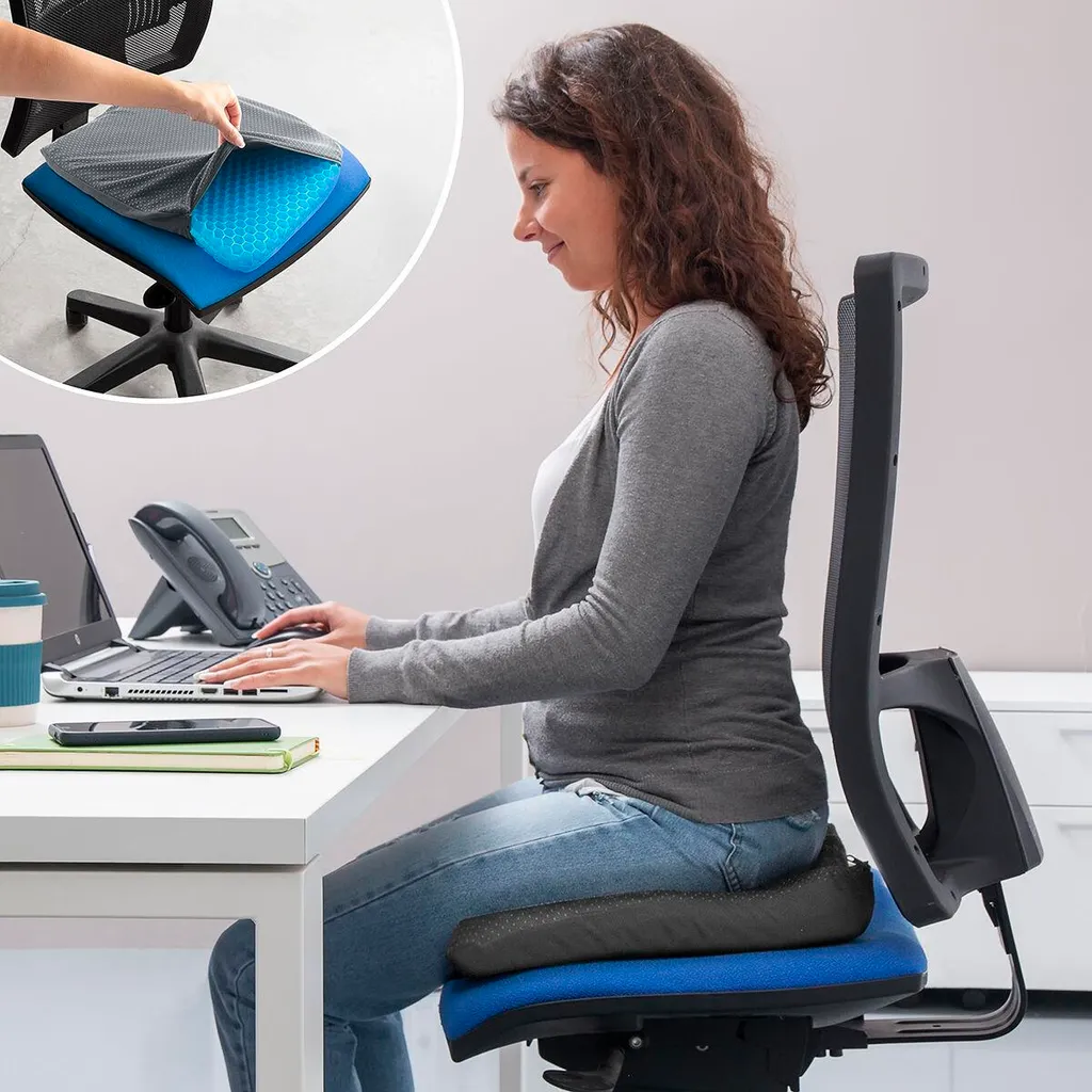 Soulager Mal de Dos avec le Coussin Gel Hexafresh contre Pression Lombaires