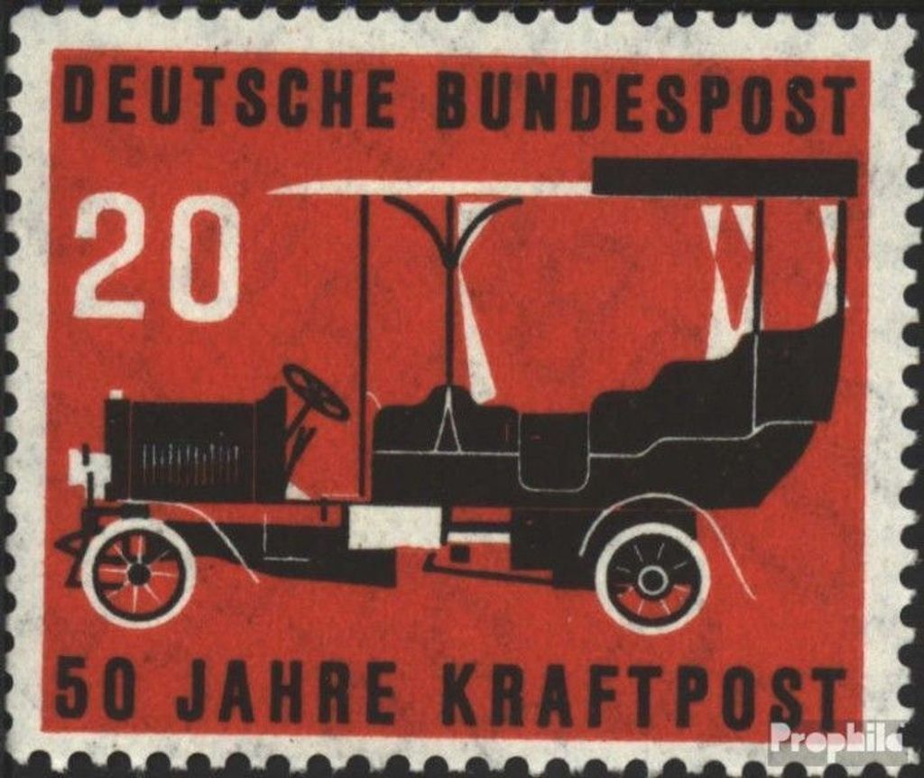 Briefmarken BRD (BR.Deutschland) 1955 Mi 211 (kompl.Ausg.) mit Falz 50 Jahre Kraftpost