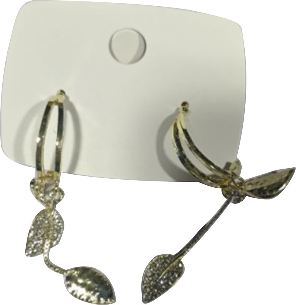 Blatt-Ohrringe für Frauen, Zirkonia, Blatt-Anhänger, Ohrring, Valentinstag, Geburtstag, Schmuck, Geschenk für Sie