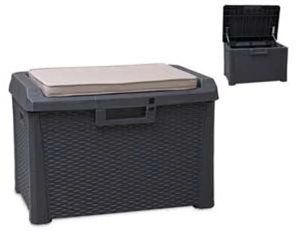 Coffre de Rangement Santorini Plus : Stop au Désordre sur votre Balcon
