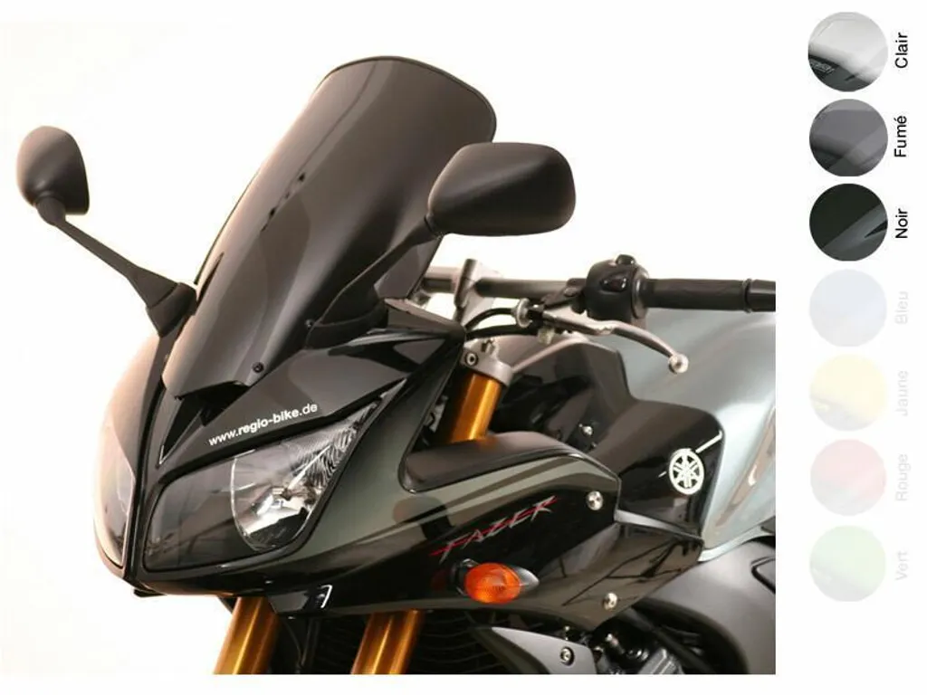 Saute-vent MRA fumé gris FZ1 Fazer RN16 avec profil Touring ergonomique