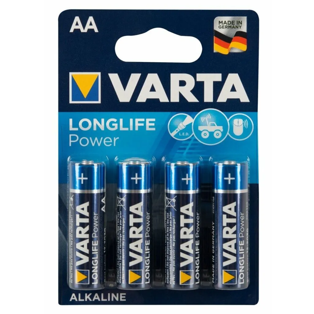 Pile alcaline AA Varta High Energy résistante températures extrêmes -10 à 50°C