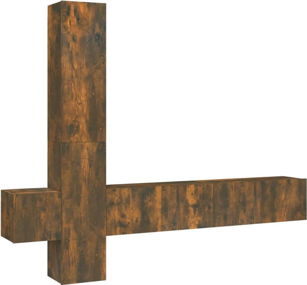 vidaXL 5-tlg. TV-Schrank-Set Räuchereiche Holzwerkstoff