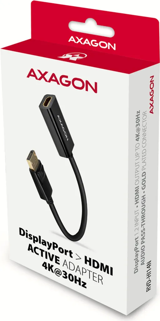 Convertitore Attivo DisplayPort a HDMI AXAGON RVD-HI14N 4K Nero - 7