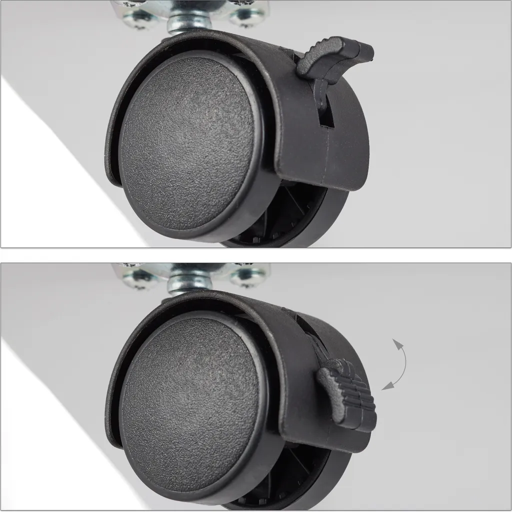 Meuble TV bas avec 4 niches de rangement et roulettes multidirection - 6