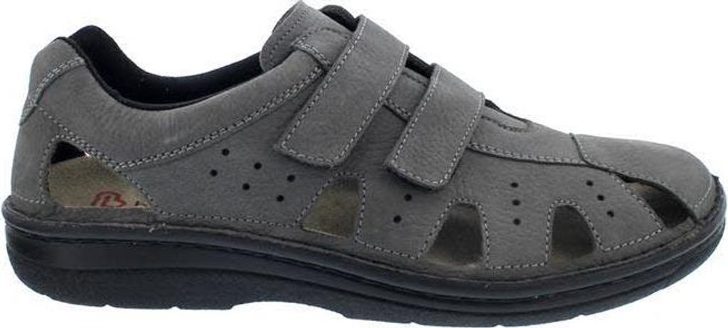 Berkemann Joost, mausgrau, Prägenubuk, Klettverschluss, Weite H 5722-860 46