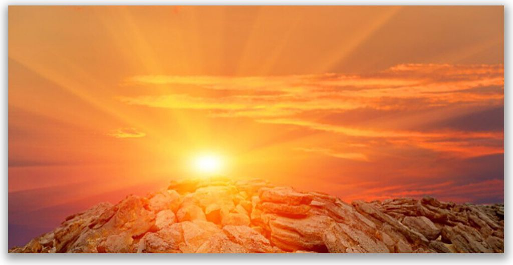 Küchenrückwand aus Glas 140x70cm Spritzschutz Sonne Landschaft