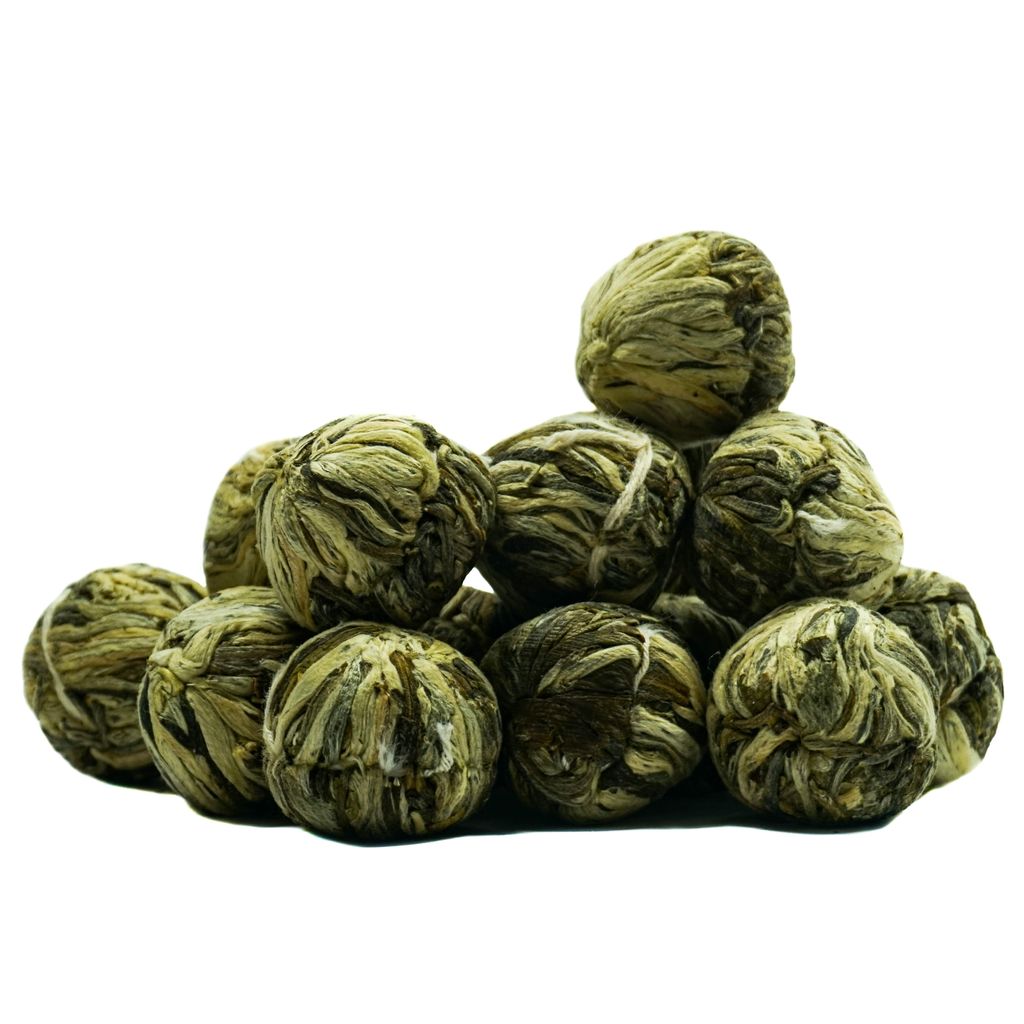 Teerosen Rosen Tee 250g mit Grüntee, Jasminblüten und Rosenblüten aus Fujian China handgebundene Spezialität Region Fuding & Zhenghe