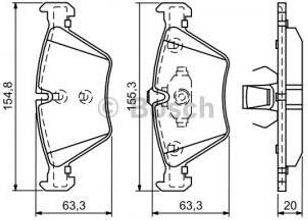 Bosch Bremsbelagsatz, Scheibenbremse 0 986 494 118