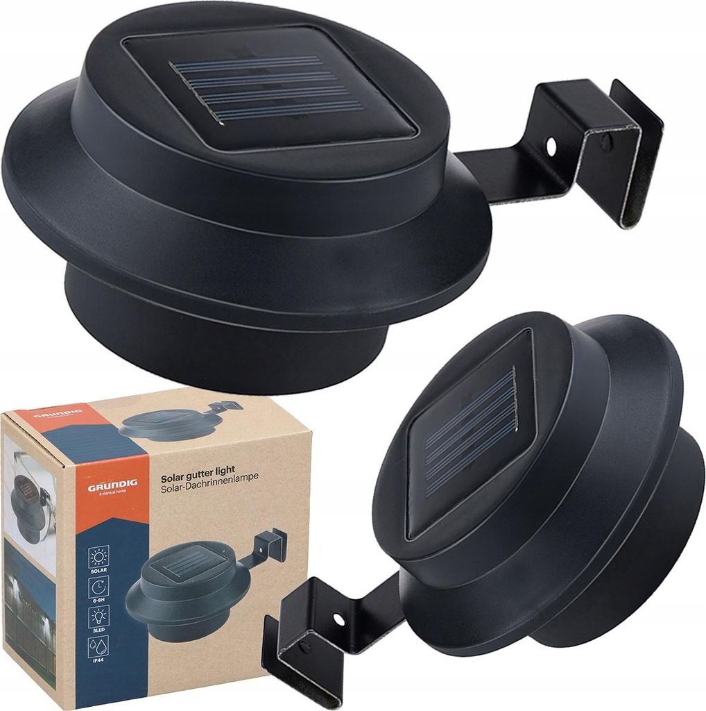 Grundig Lampa SOLARNA na rynnę płot słup IP44 3 diody LED Zdjęcie produktu 