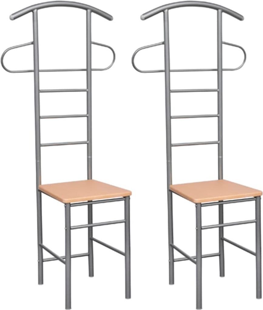 Maison Exclusive Herrendiener Stühle 2 Stk. Metall