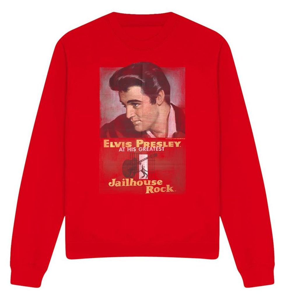 Elvis Presley - "Jailhouse Rock" Sweatshirt für Herren/Damen Uni TV32922 (S) (Rot)