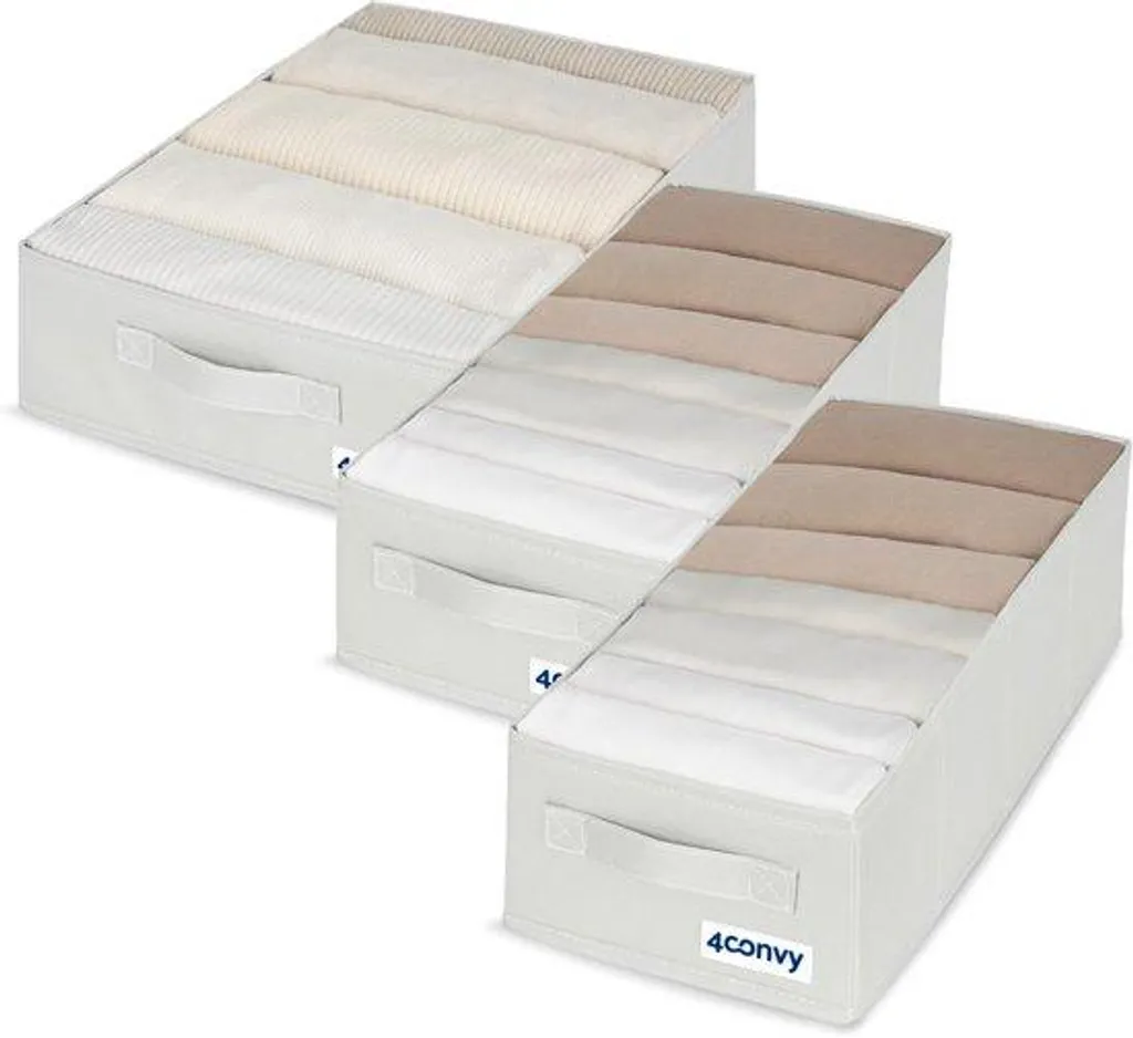 Bac de rangement fixe et pliable pour étagères et dressings modernes