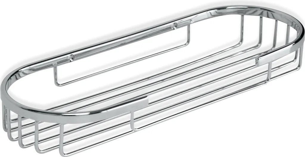 Rangement douche gain de place Mand Krom ovale inox pour petits espaces