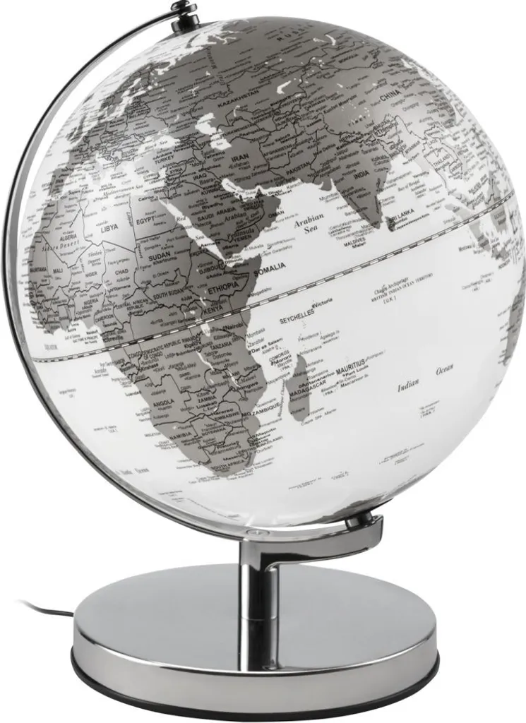 Globe lumineux Mascagni 30 cm argent : l'élégance contre la grisaille