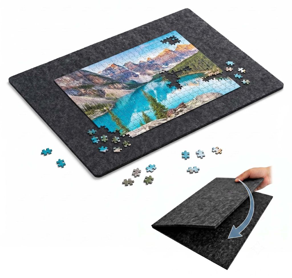 Tavolo per puzzle Relaxdays, per un massimo di 2000 pezzi, Immagine del prodotto 