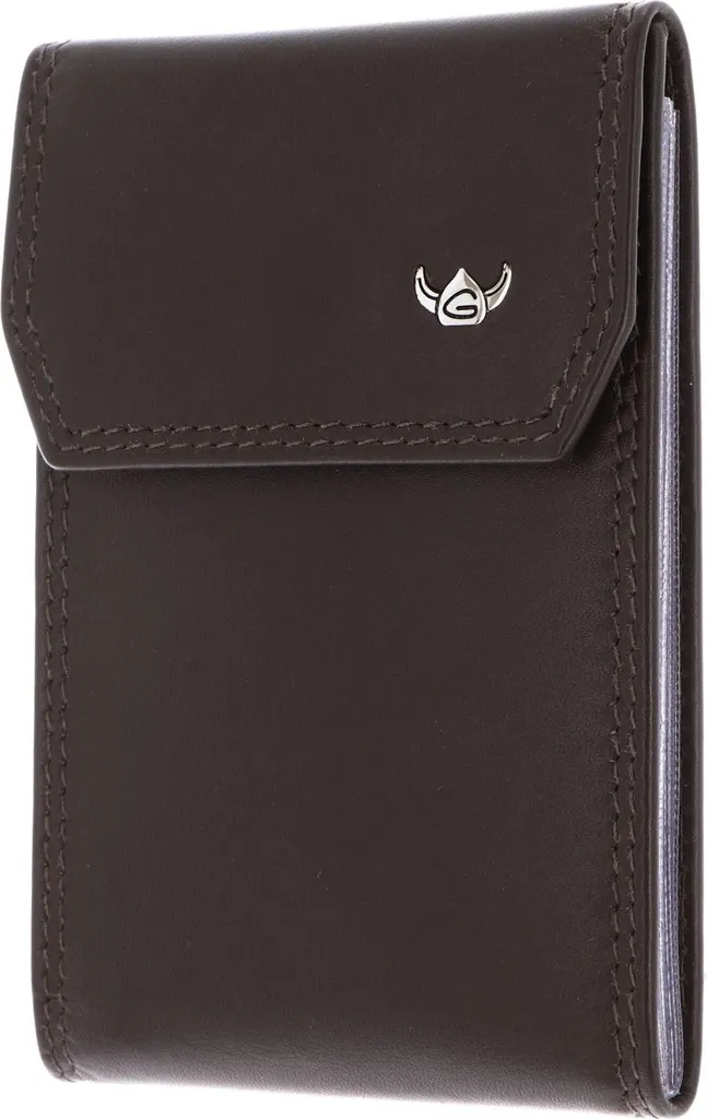 Golden Head Pelle porta carte di credito Polo RFID Protect Kartenetui 4425 Dunkelbraun marrone scuro