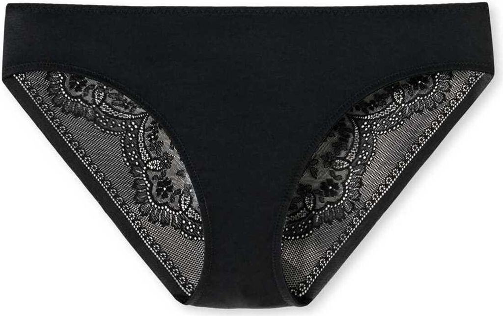 Schiesser Damen Slip Gr. 40 schwarz