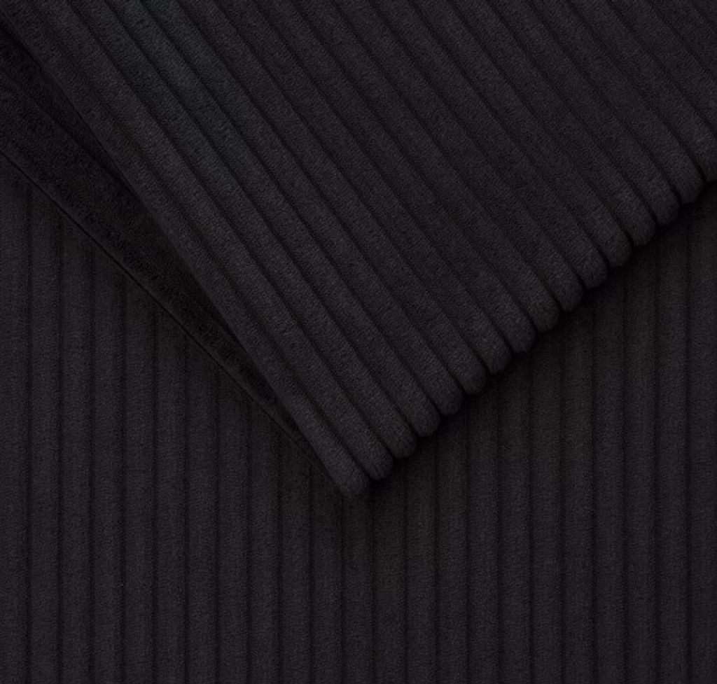 TAPHICEROS Cord Stoff, Schwarz, 100cm x 142cm, Meterware, Produktbild 
