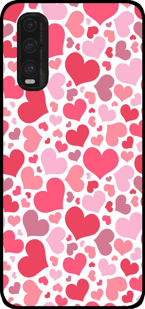 Smartphonica Telefon Fall geeignet für Oppo Find X2 mit Herzen drucken - Herzen Design TPU Backcover Fall - Kinder Fall mit Herzen Design