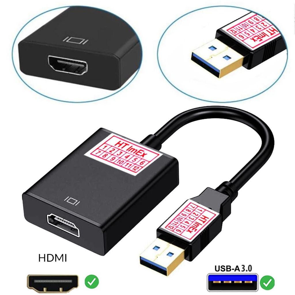3.0 USB A zu HDMI Converter Adapter HD Full HD UHD kompatibel für TV PC Notebook